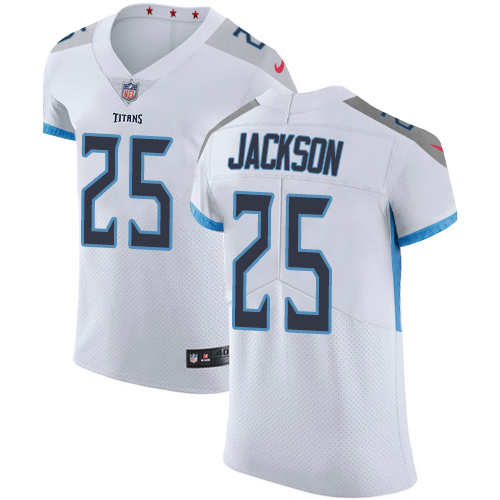 Nike Titans #25 Adoree' Jackson White Men's Stitched NFL Vapor Untouchable Elite Jersey - Click Image to Close